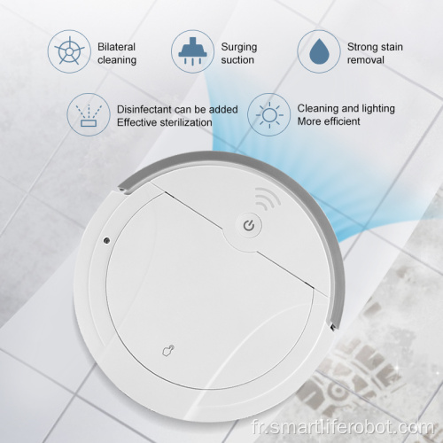 Robot nettoyeur aspirateur et vadrouille intelligent à recharge automatique